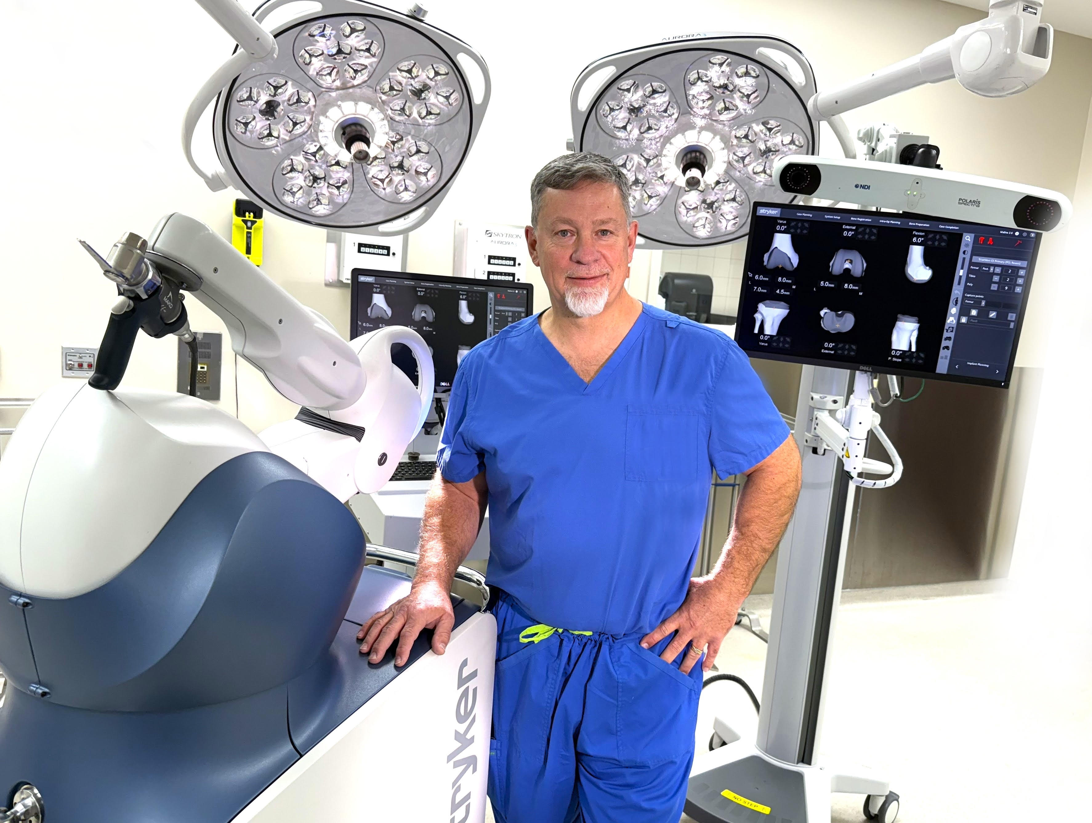 Dr. Banwart with Mako robot